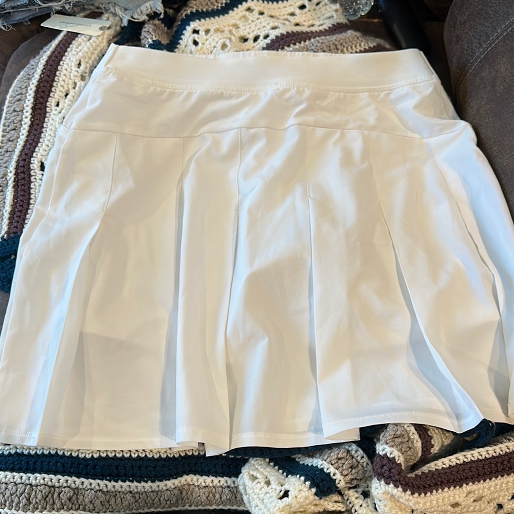 RLX Ralph Lauren Cream A-Line Mini Skirt
